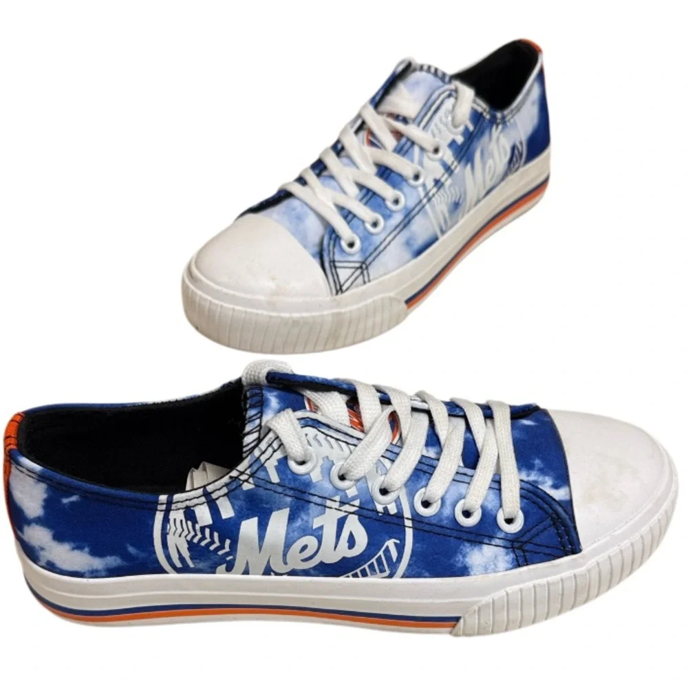 💥MLB NEW YORK METS WOMENS LOW TOP TIE-DYE CANVAS SHOE SIZE: 6 ATHLETIC SHOES